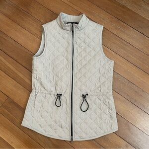 Lafayette 148 New York Diamond Quilted Vest Clay